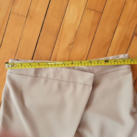 Zara Wrap Effect Wide Pants Tan Beige M High Waisted Wide Legs pareo trousers - Picture 8 of 17